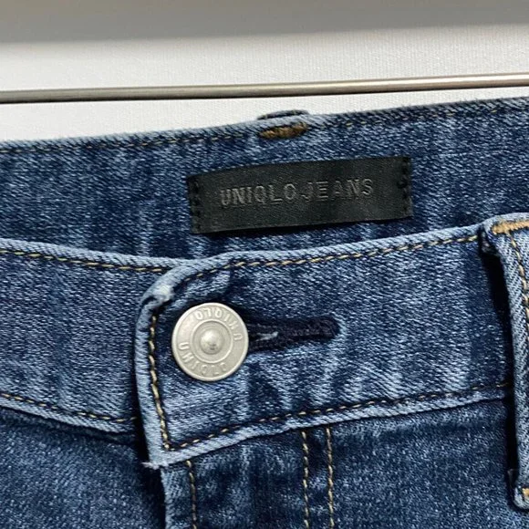 Uniqlo Slim Straight Low Rise Distressed Jeans‎ Men Waist 31